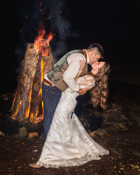North Georgia Mountain Wedding Photos - Bonfire