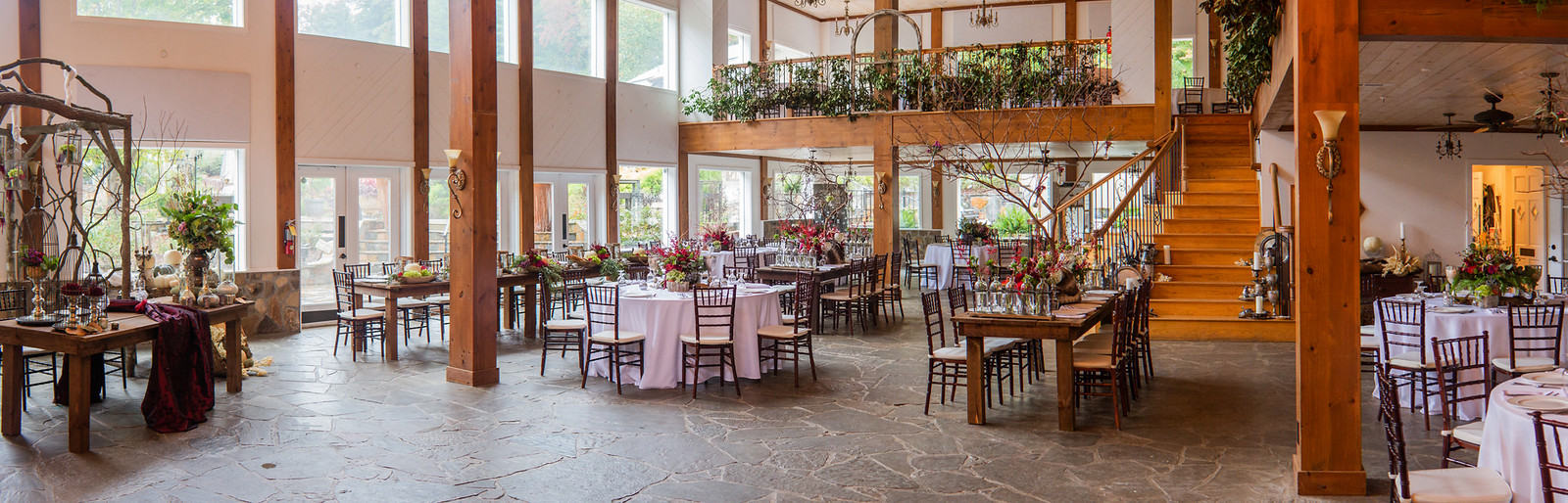 Wedding reception room at Chota Falls